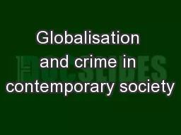 Globalisation and crime in contemporary society
