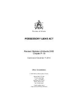 POSSESSORY LIENS ACT  Definitions  Lien on chattels  Lien of owner or