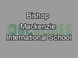 Bishop Mackenzie International School