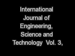 International Journal of Engineering, Science and Technology  Vol. 3,