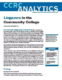 COMMUNITY COLLEGE RESEARCH CENTER | NOVEMBER 2013