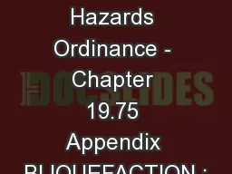 Geologic Hazards Ordinance - Chapter 19.75 Appendix BLIQUEFACTION :
