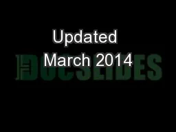 Updated March 2014