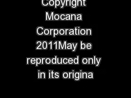 Copyright Mocana Corporation 2011May be reproduced only in its origina