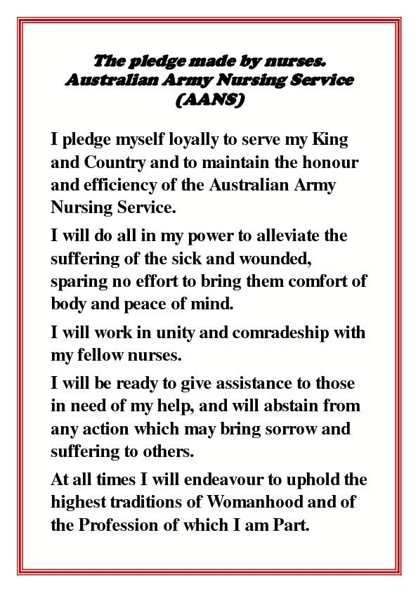 The pledge made by