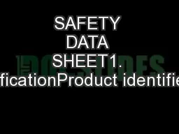 SAFETY DATA SHEET1. IdentificationProduct identifierLPS