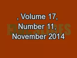 , Volume 17, Number 11, November 2014