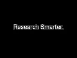 Research Smarter.