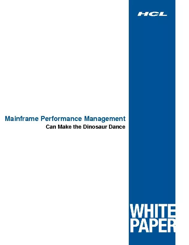 Mainframe Performance Management