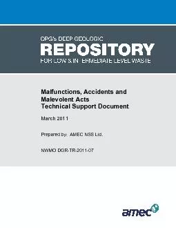Malfunctions, Accidents and Malevolent Acts  Technical Support Docum