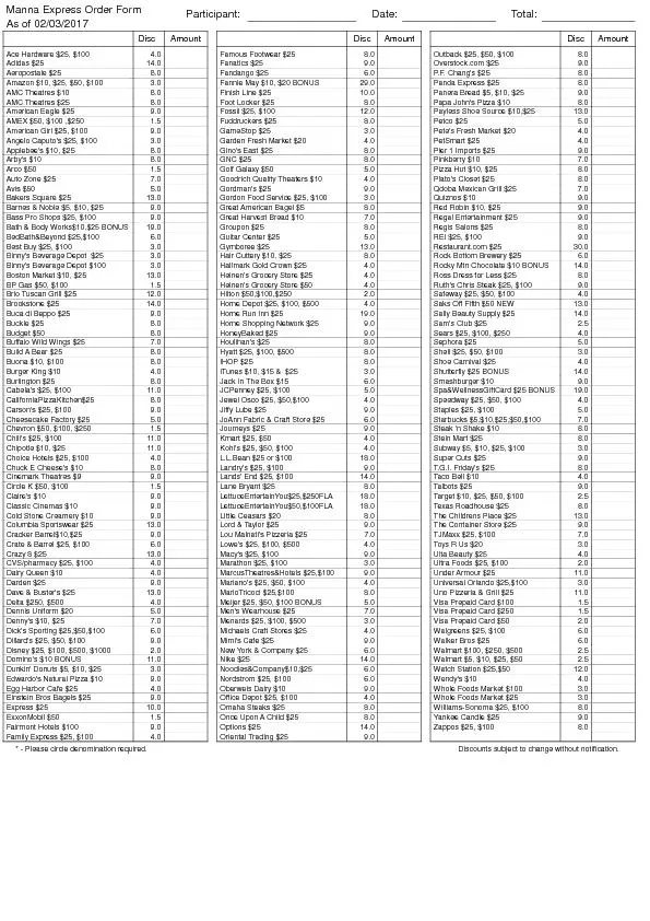 MannaExpressOrderForm