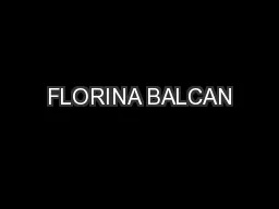 FLORINA BALCAN