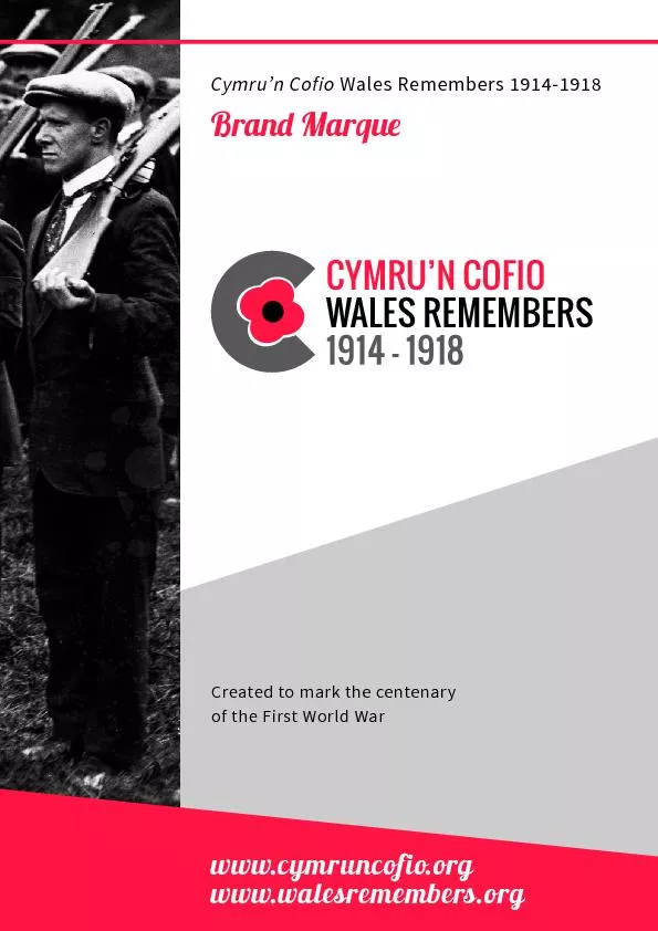 Cymru’n Cofio Wales Remembers 1914-1918Bran Marqu