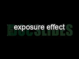 exposure effect