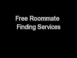 Free Roommate Finding Services
