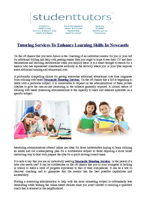 Tutoring Services To Enhance Learning Skills In Newcastle