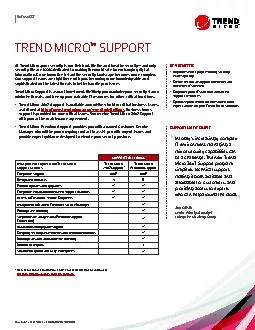 Page 1 of 2  •  DATASHEET   TREND MICRO SUPPORT