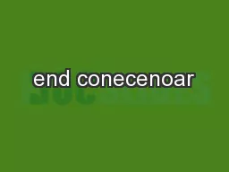 end conecenoar