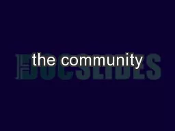 the community