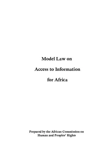 Prepared by the African Commission on