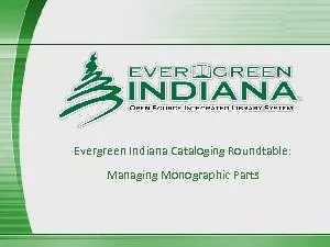 Evergreen Indiana Cataloging Roundtable: