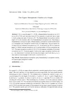 InternationalJ.Math.Combin.Vol.4(2010),46-52TheUpperMonophonicNumberof
