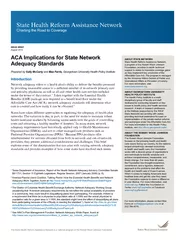 State Health Reform Assistance Network Network adequac