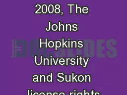 Copyright 2008, The Johns Hopkins University and Sukon license rights