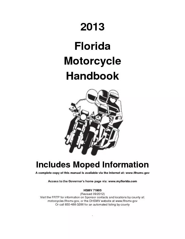 ncludes Moped Information