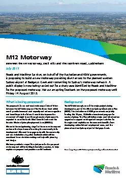 M12 MotorwayBetween the M7 Motorway, Cecil Hills and The Northern Road