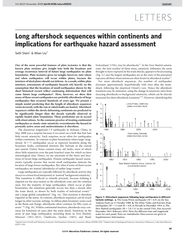 LETTERS Long aftershock sequences within continents an