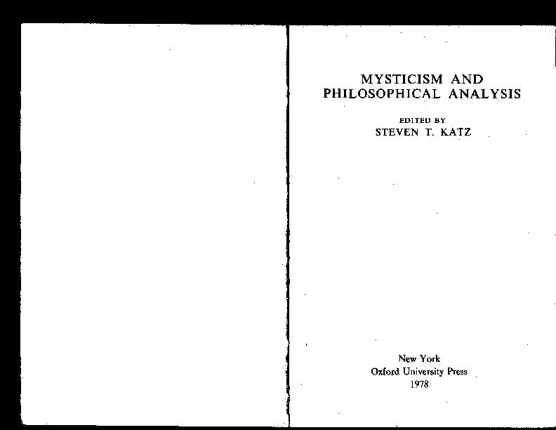 24 Mysticism and Philosophical Analysis