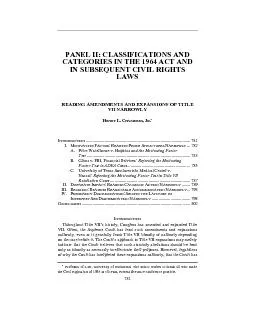 781PANEL II: CLASSIFICATIONS AND READING AMENDMENTS AND EXPANSIONS OF
