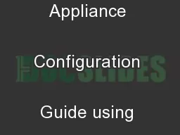 Cisco Security Appliance Configuration Guide using ASDMOL-18494-03
...