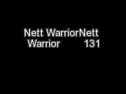 Nett WarriorNett Warrior        131