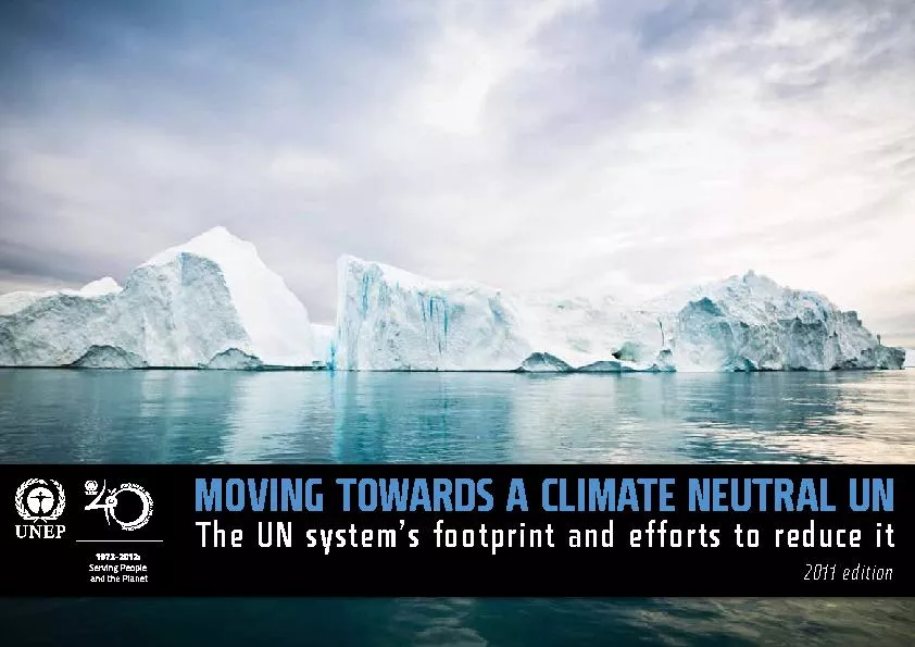 MOVING TOWARDS A CLIMATE NEUTRAL UN