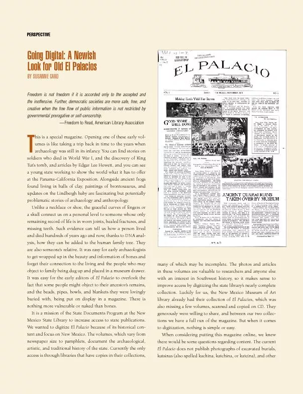 Going Digital: A Newish Look for Old El PalaciosBY SUS CPERSPECTIVEFre