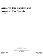 Armored Car Carriers and Armored Car Guards June  New