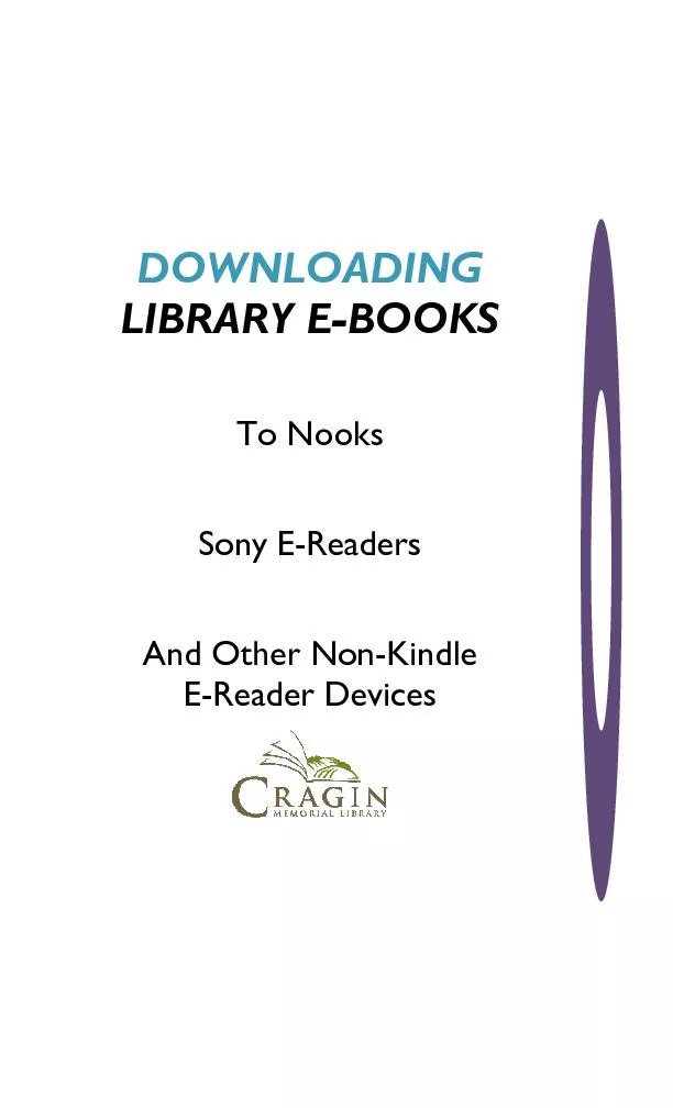 Cragin Memorial Library is pleased to offer its cardholders downloadab