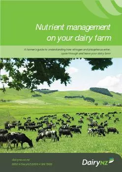 Nutrient management on your dairy farm   |   1