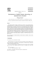 Review Biochemistry of Indian summer physiology of aut