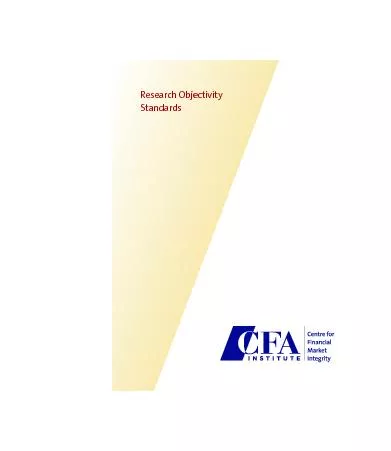 CFA Institute Research Objectivity Standards