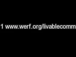 06/07 1 www.werf.org/livablecommunities