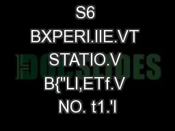 S6 BXPERI.lIE.VT STATIO.V B{