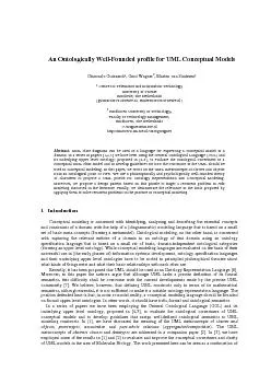 An Ontologically Well-Founded profile for UML Conceptual Models Gianca