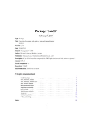 Package bandit February   Type Package Title Functions