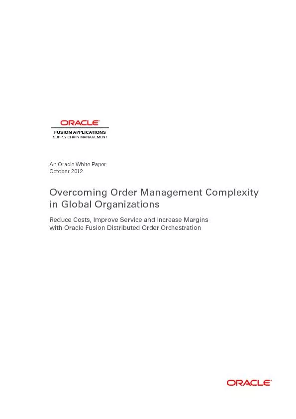 An Oracle White PaperOctober 2012in Global Organizations