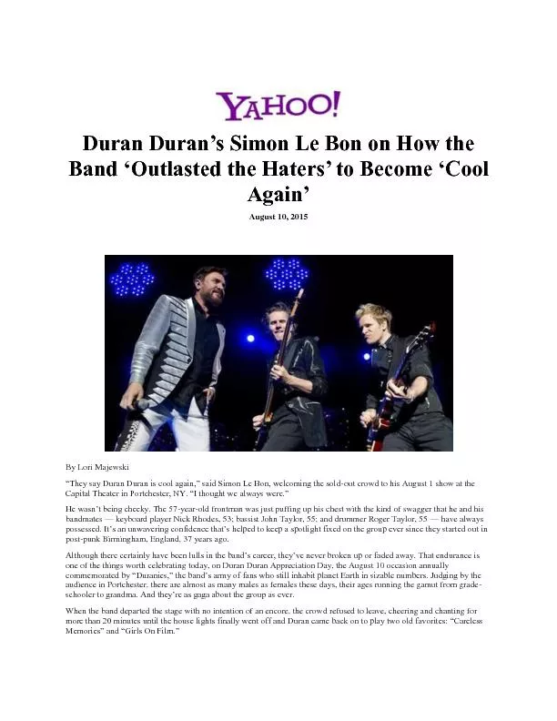 Duran Duran’s Simon Le Bon on How the