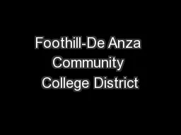 Foothill-De Anza Community College District