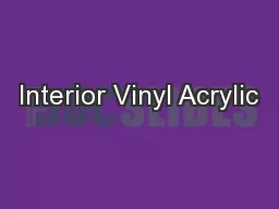 Interior Vinyl Acrylic
